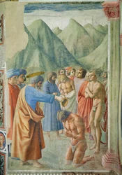 St. Peter tauft die Neophyten, ca. 1427